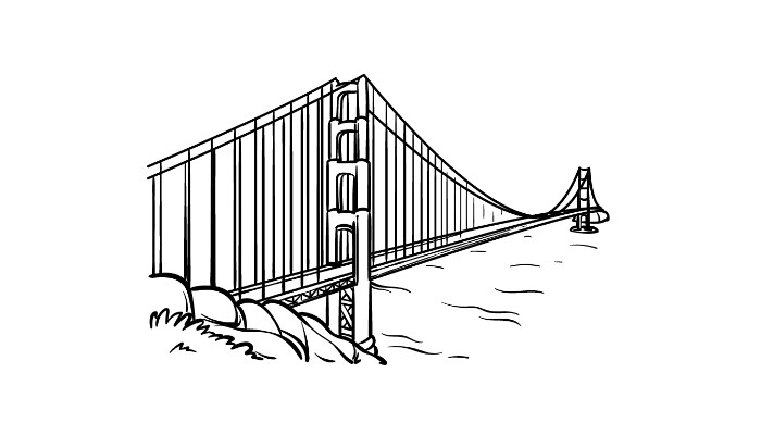 How to Draw the Golden Gate Bridge